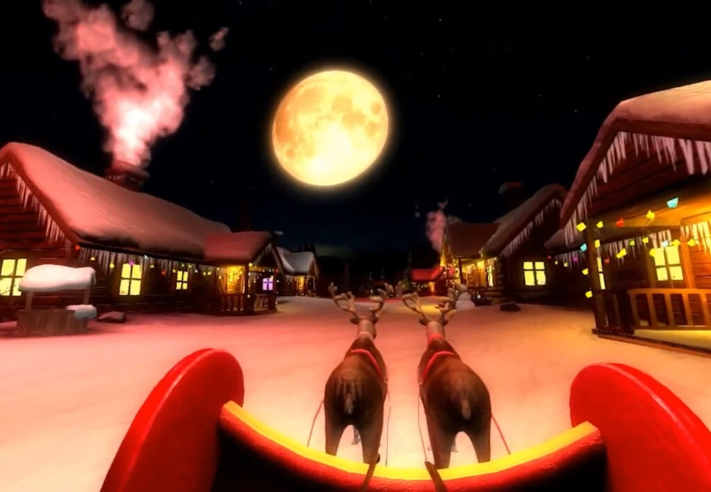 WEIHNACHTLICHER VR SANTA CLAUS RIDE - Mit dem Schlitten über Berge und Täler fliegen