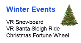 EVENT MODULE FÜR WEIHNACHTEN • VR Santa Sleigh Ride • Christmas Fortune Wheel • VR Snowboard • Ski- Langlauf Simulator • Mobile Skipiste • Mobiles Werbedisplay Hologram • Energy Bike & LED-Christbaum EVENT MODULE FÜR WEIHNACHTEN • VR Santa Sleigh Ride • Christmas Fortune Wheel • VR Snowboard • Ski- Langlauf Simulator • Mobile Skipiste • Mobiles Werbedisplay Hologram • Energy Bike & LED-Christbaum
